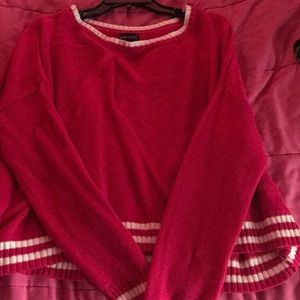 Red and White Varsity Sweater WetSeal Size L